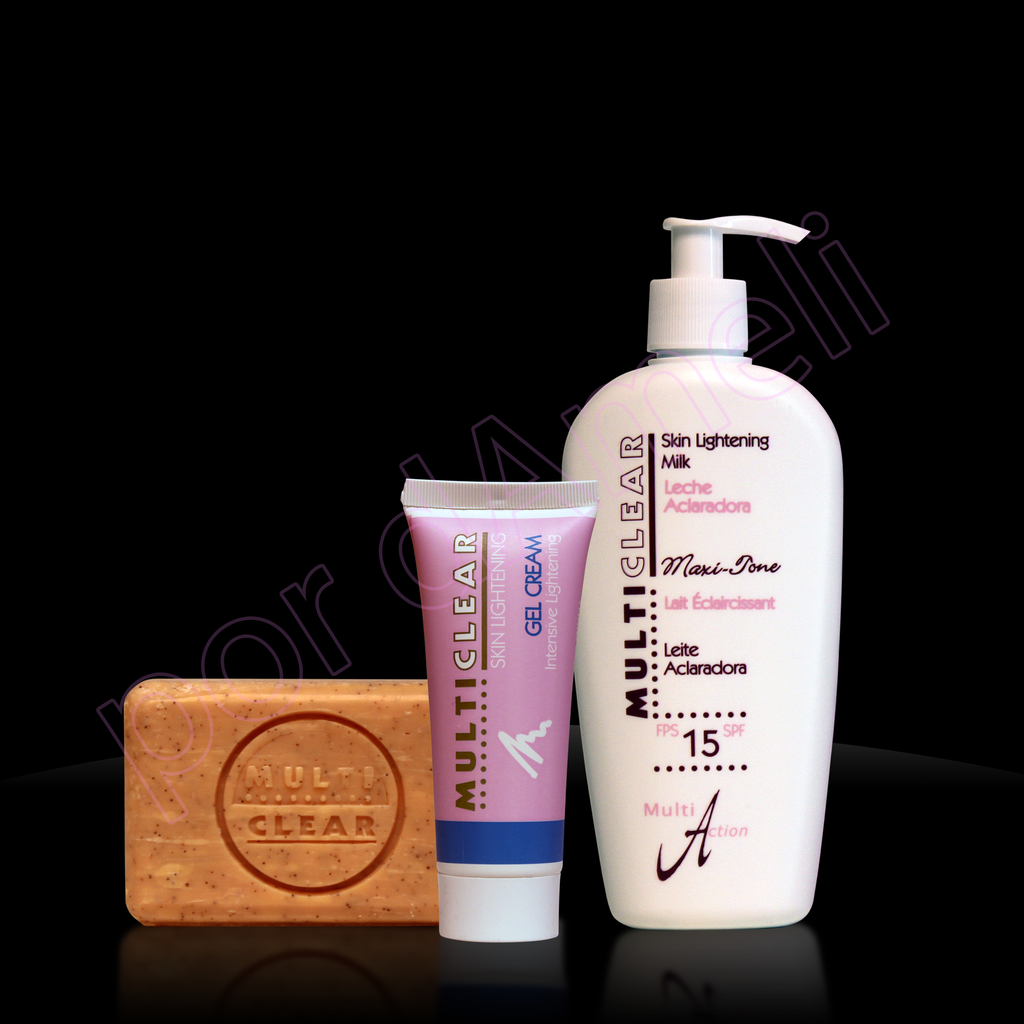 El Mini Kit Multiclear 2 tiene cosméticos que necesita para sus manchas oscuras en la piel. Limpieza, tratamiento y mantenimiento efectivo al mejor precio del mercado.