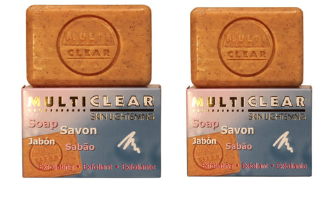 Kit Multiclear 2 Sabonetes Esfoliantes.
